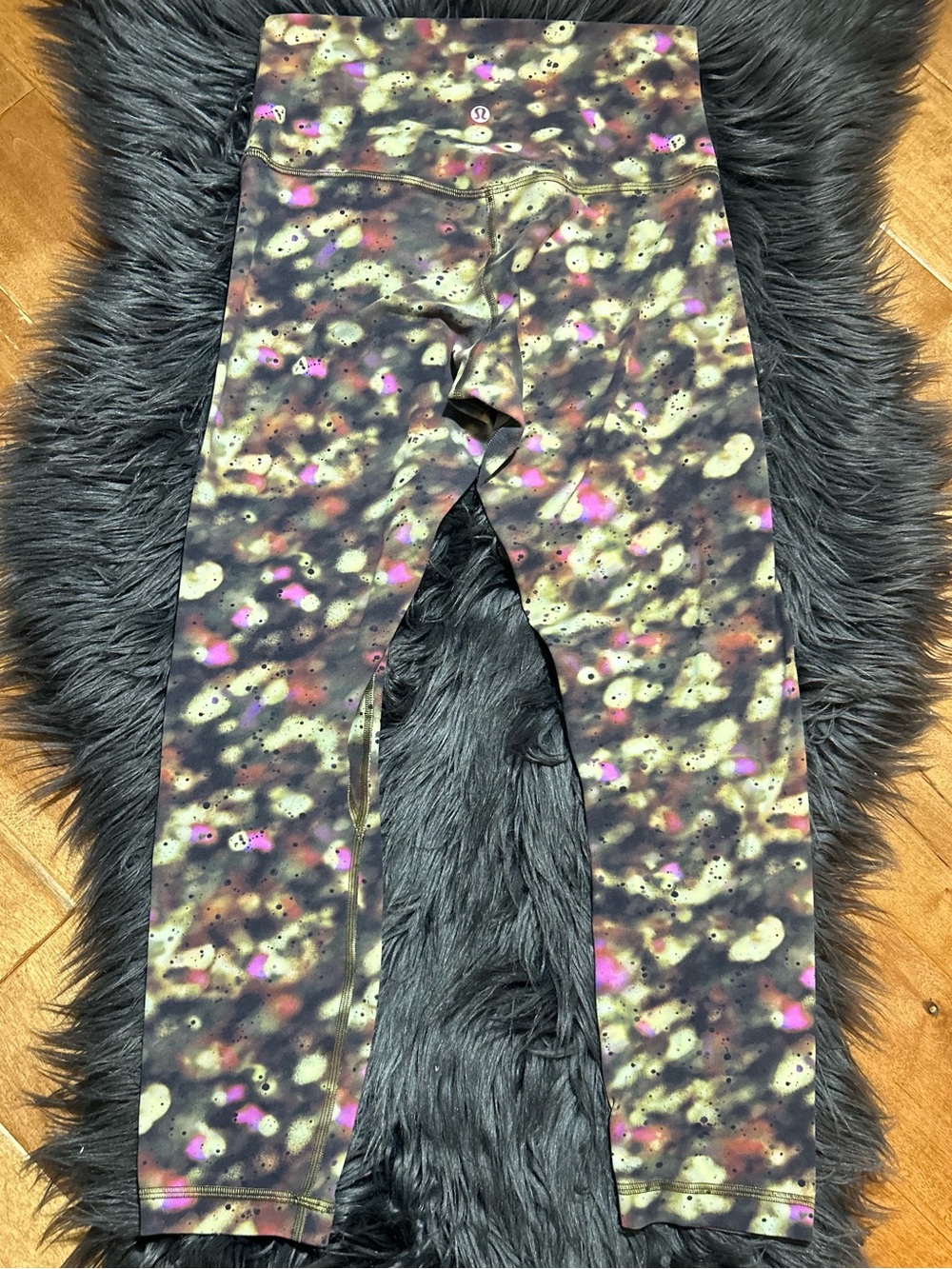 Lululemon Align High-Rise Pant 25"Soft Focus Splatter Green Multi High-Waist Sz6 - Picture 5 of 7